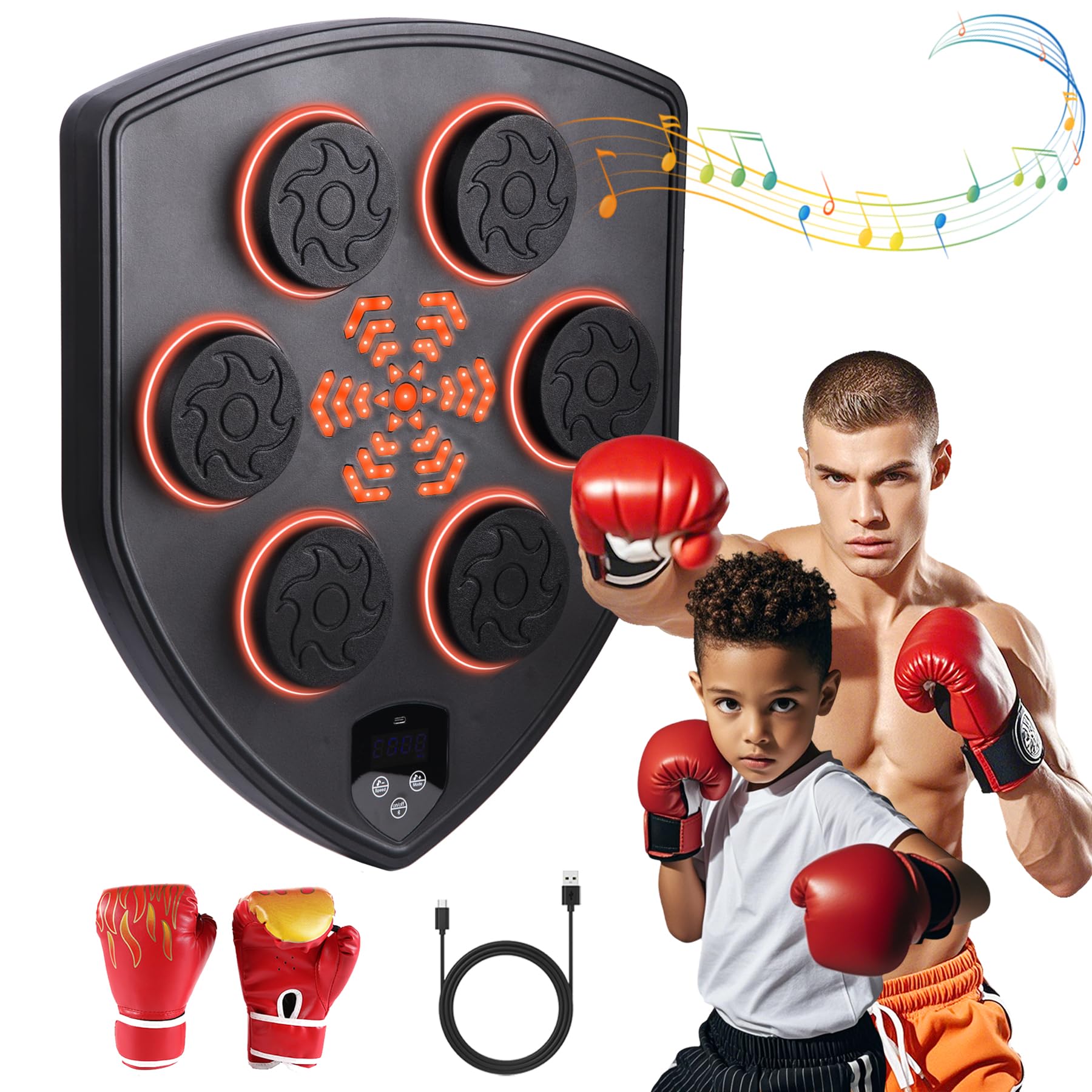 Sponsored Ad - Music Boxing Machine for Adults and Kids with Gloves,Smart Bluetooth Wall Mounted Boxing Music Workout Machine,9 Modes & 9 Speeds,Christmas Gifts for Teens, Men, Home,Gym,Office