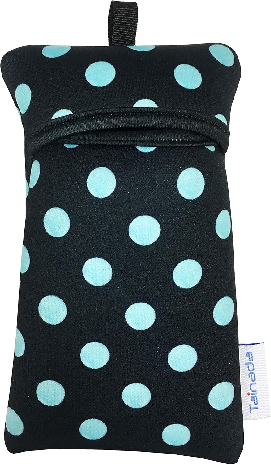 Tainada Shockproof Smartphone Neoprene Sleeve Carry Bag Pouch with Neck Lanyard & Carabiner for iPhone 16/15 / 14 Pro; Samsung S24, S23, A54, Z Fold6; Google Pixel 9/8 (Black Turquoise Polka Dots) Tainada Shockproof Smartphone Neoprene Sleeve Carry Bag Pouch with Neck Lanyard & Carabiner for iPhone 16/15 / 14 Pro; Samsung S24, S23, A54, Z Fold6; Google Pixel 9/8 (Black Turquoise Polka Dots)