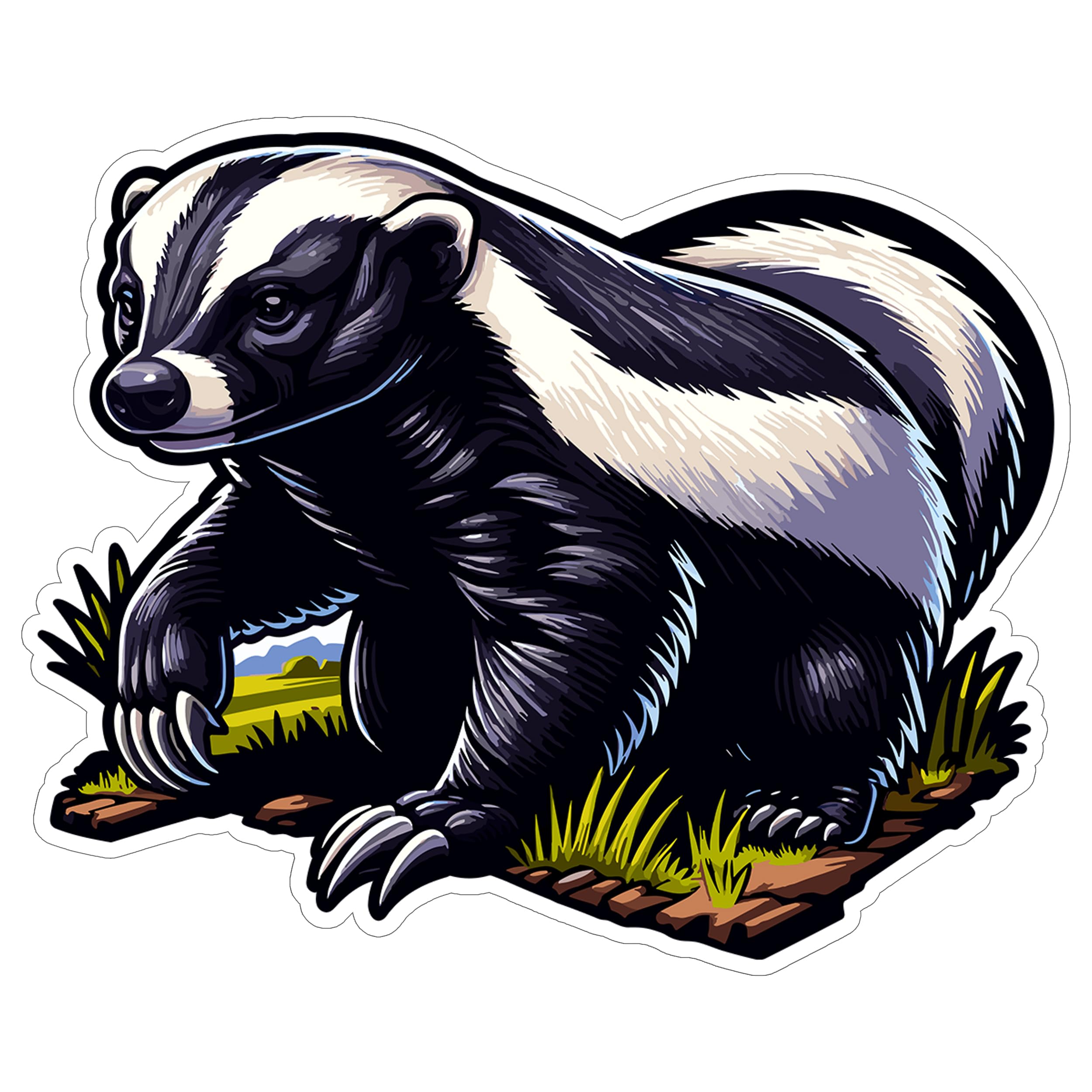 Amazon.com: Honey Badger Sticker 4 Inch Mellivora capensis Badass