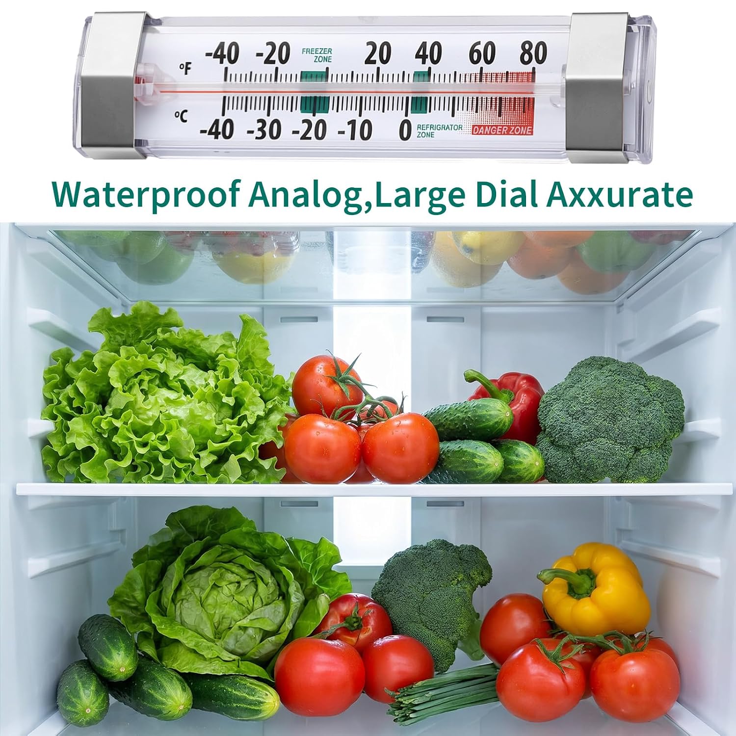 12 Pcs Fridge Refrigerator Freezer Thermometer for Kitchen Freezer