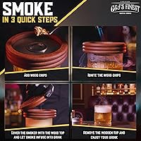 Vista 3 de Astillas de madera para ahumador de cócteles - Paquete de 8 trozos finos/virutas para ahumar whisky/bourbon/Old Fashioned y pistola de humo