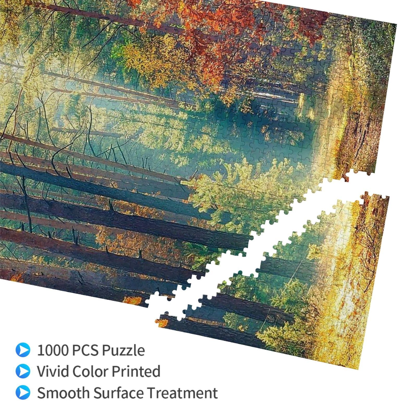 Amazon.co.jp: 1000ピース ジグソーパズル 森 風景 森林 景色 木製の