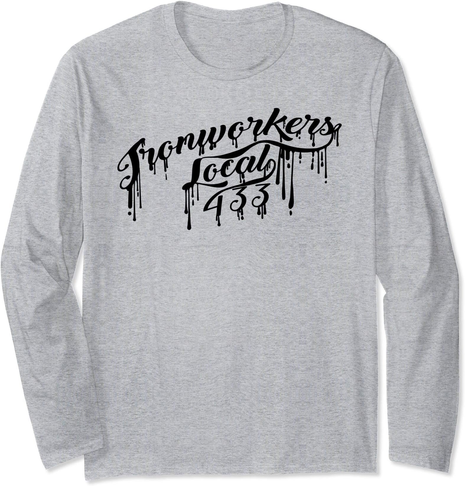 Union Ironworkers Local 433 LA Vegas Graffiti Script Logo Long Sleeve T-Shirt