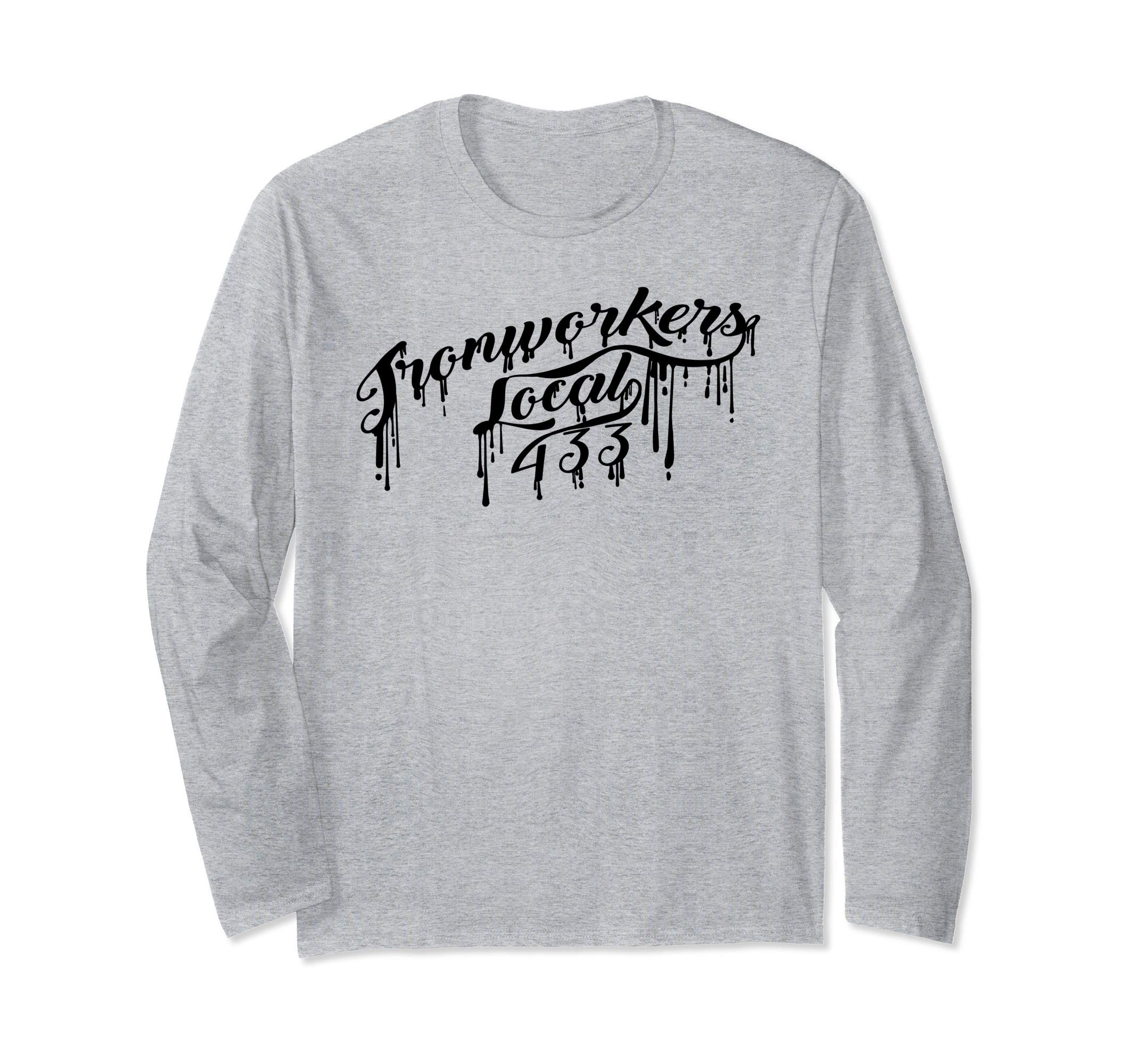Union Ironworkers Local 433 LA Vegas Graffiti Script Logo Long Sleeve T-Shirt