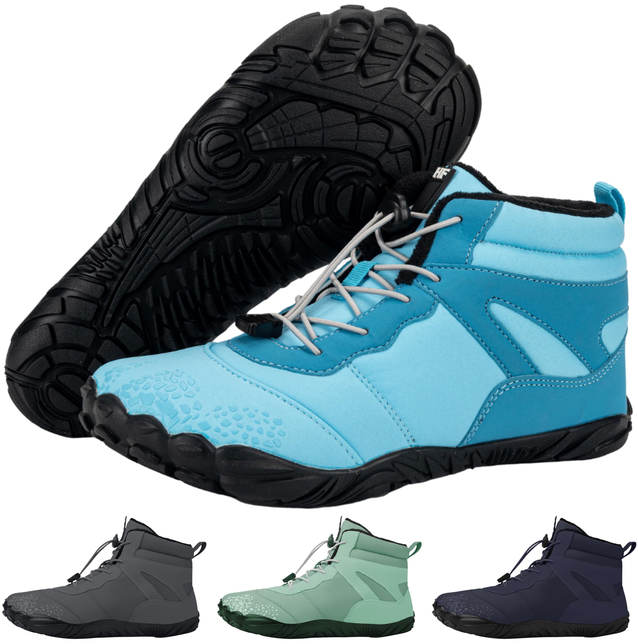 Hike Footwear Vindra Flex Barefoot Winter Boots for Women & Men – Non-Slip, Lightweight, Wide Toe Box, Minimalist Walking Shoes for Healthy Foot