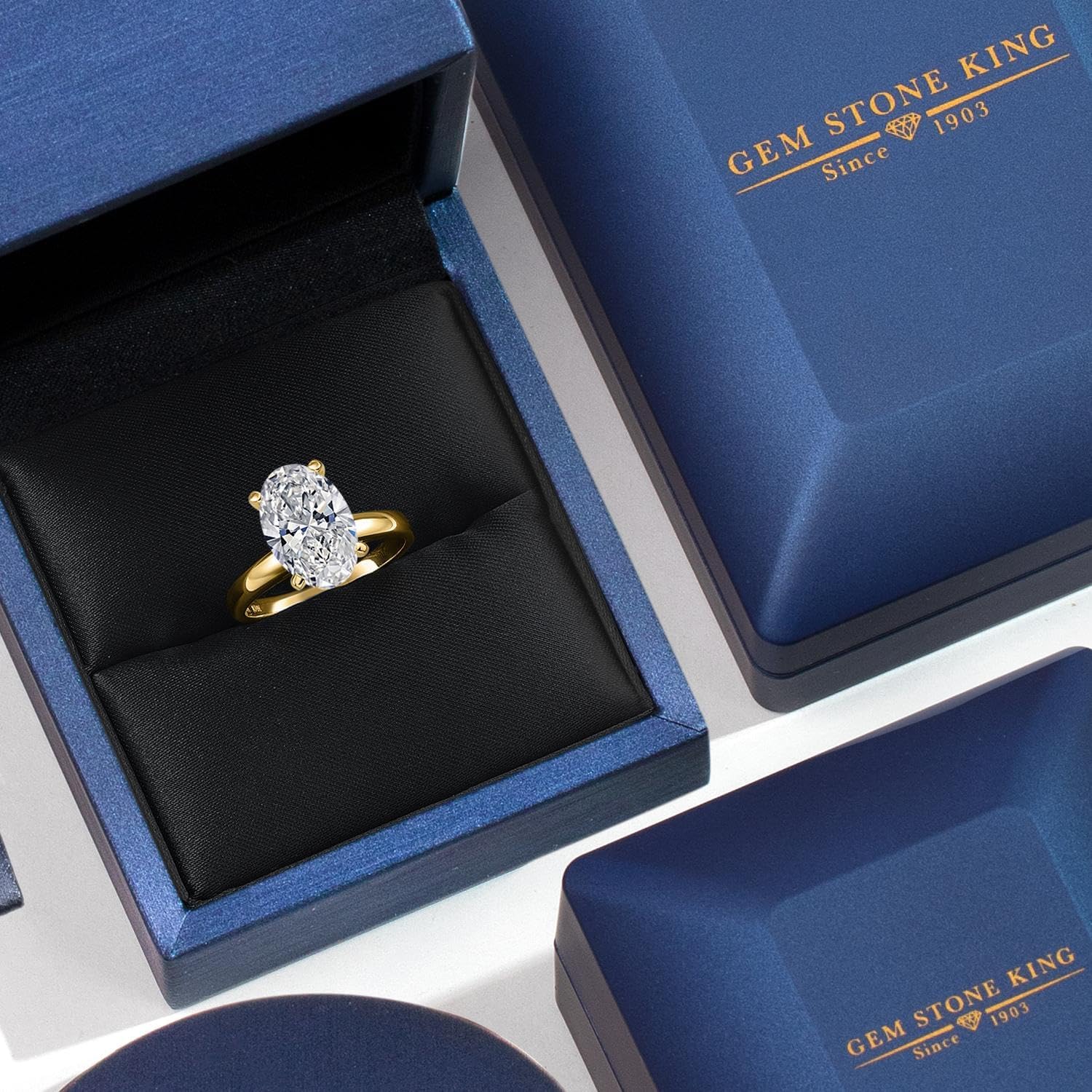 Gem Stone King 1-5 Ct IGI Certified Lab Grown Diamond in 14K Yellow Gold Solitaire Engagement Ring For Women | E-F Color | VS1-VS2 Clarity | Wedding Anniversary Gold Ring - Image 4