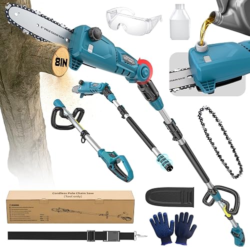 Elagueuse sur Perche Compatible avec Batteries Makita LIVOWALNY