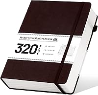 Vista 34 de CAGIE Cuaderno de cuadrícula de cuadrícula con puntos y balas, color negro A5