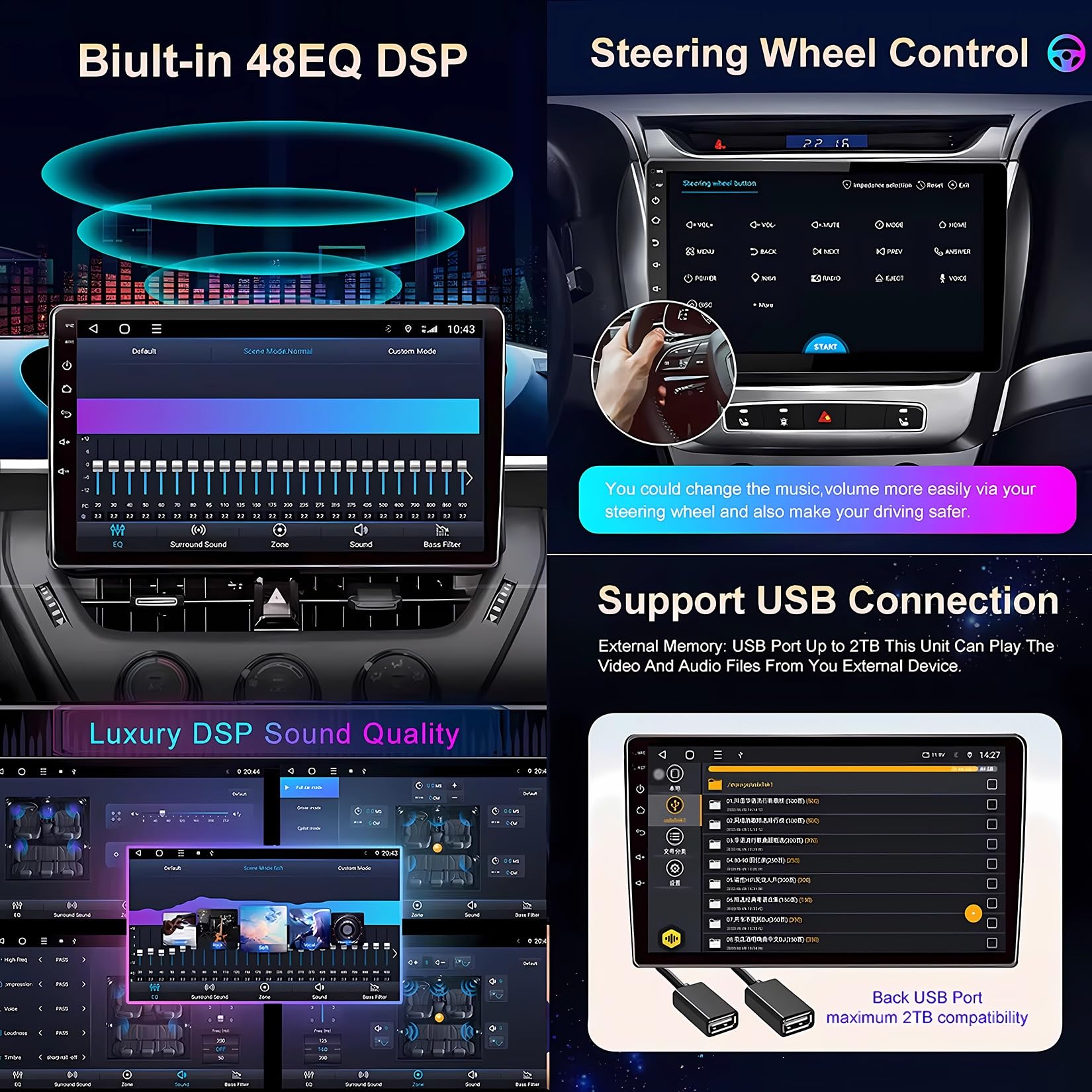Radio samochodowe z systemem Android 2 Din do Honda Stepwgn 2009-2015 ekran dotykowy 10-calowy nawigacja GPS nawigacja satelitarna multimedialny odtwarzacz wideo z Bluetooth 4G WiFi FM RDS DSP(Y1