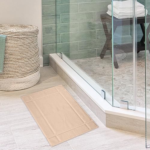 Miniatura 10 de Tapetes de baño 100% algodón, 34 x 20 pulgadas, certificado Oeko Tex de 1350 GSM, construcción sólida, gruesa y afelpada, súper absorbente para