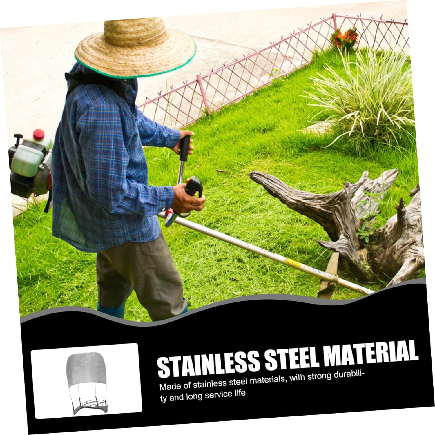 YARNOW Lawn Mower Cover Rice Harvester Shield Outdoor Mower Frame Safety Features