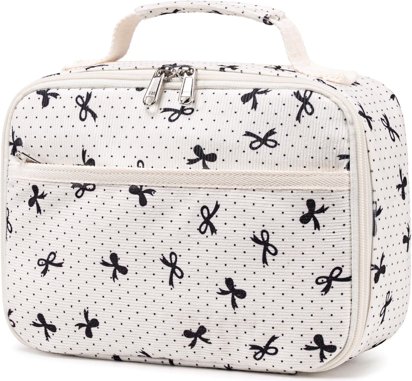 LEDAOU Lunch Bag Kids Insulated Lunch Box Girl Boy Insulated Reusable Lunch Bag for School Picnic Hiking Work (Bowknot)