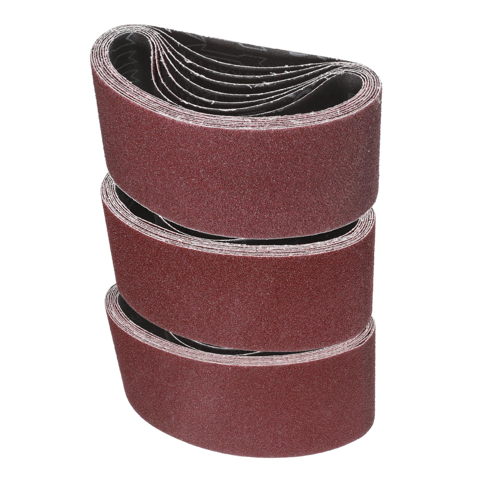 QUARKZMAN 24 Piezas 4 X 21" Bandas De Lijado 8 Piezas Cada Una De Grano 40/60/80 Óxido De Aluminio Unión A Ras Para Metal Carpintería Reparación Automotriz