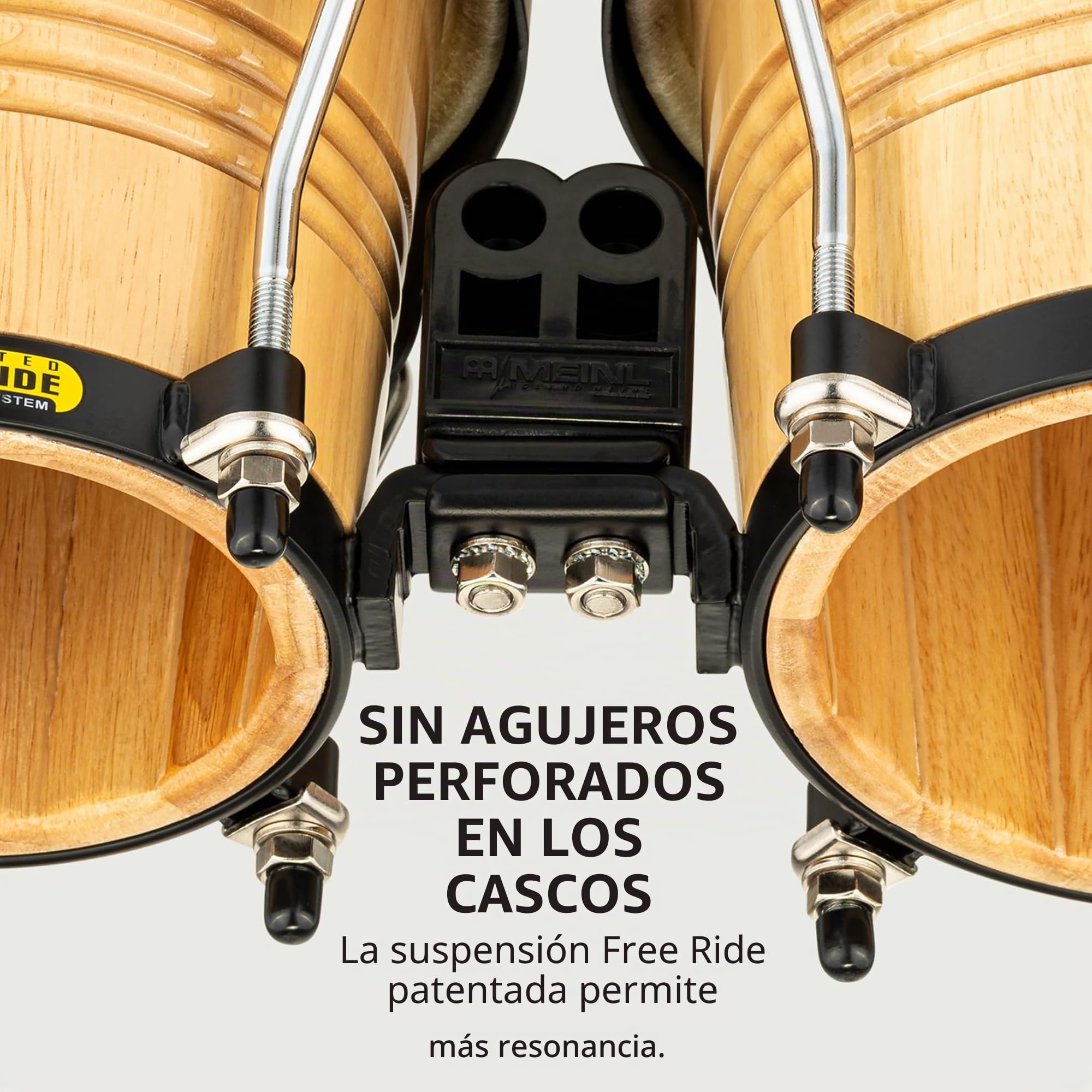 Meinl Percussion FWB190NT Series Free Ride Marathon juego de Bongo de madera