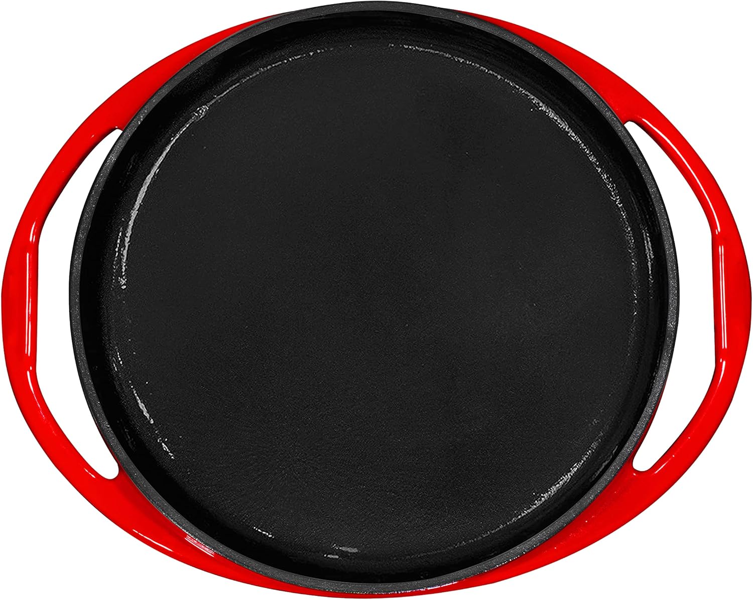 Double Handled Enameled Red Cast Iron Round Tarte Tatin Dish Pan Mini