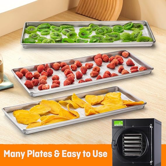 Large Metal Trays for Harvest Right Freeze Dryer Large, Freeze dryer trays for Harvest Right home pro freeze dryer (Large-6pcs)