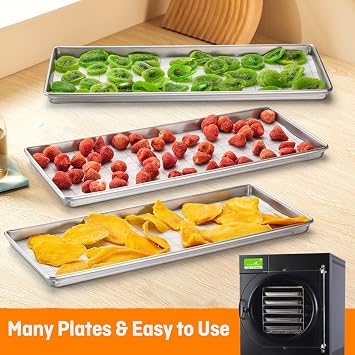 Large Metal Trays for Harvest Right Freeze Dryer Large, Freeze dryer trays for Harvest Right home pro freeze dryer (Large-6pcs)