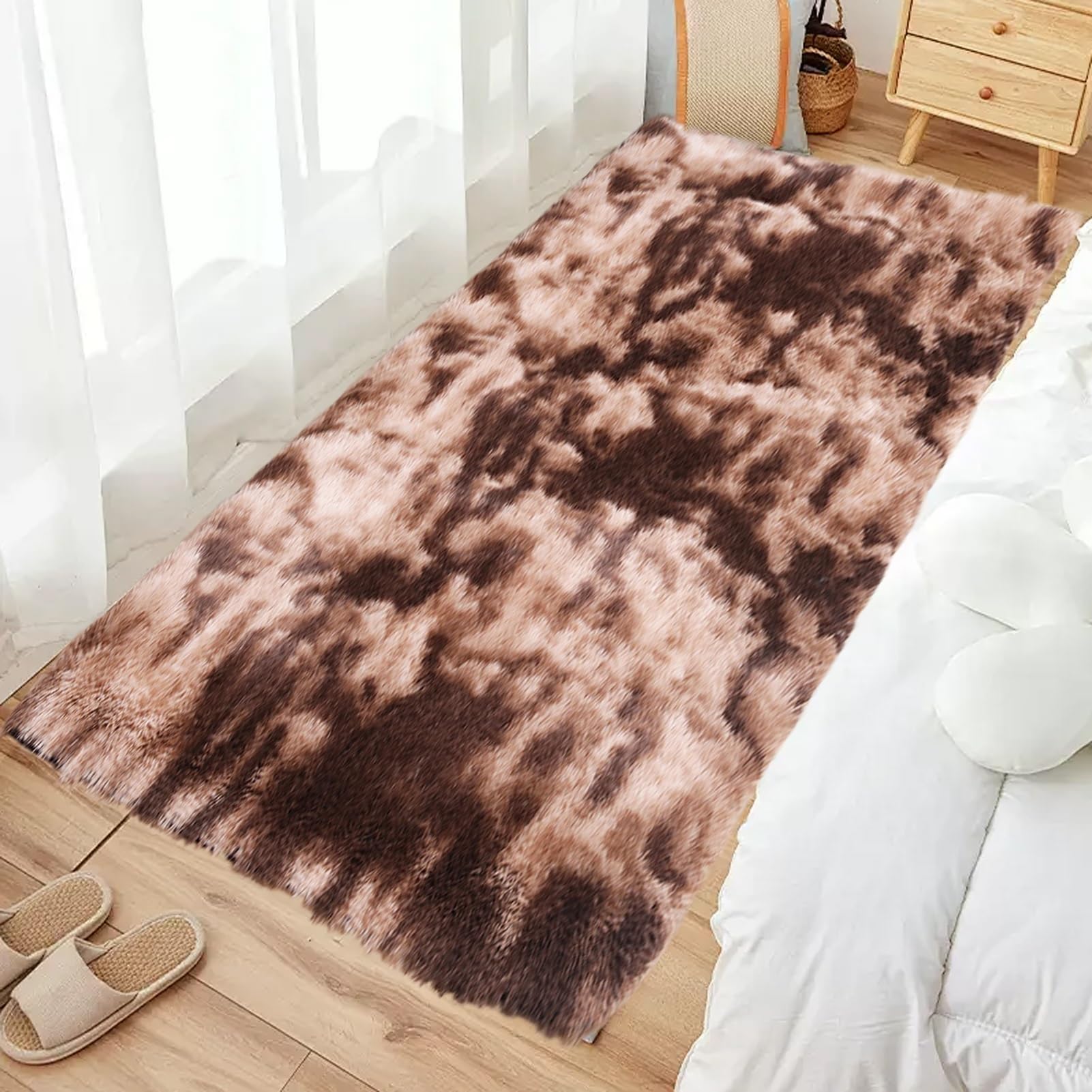 Amazon | カーペット ラグマット 95 x 290 cm 洗える滑り止め付 絨毯