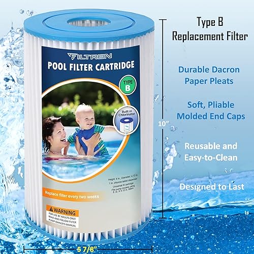 Miniatura 9 de FILTREN Cartucho de filtro de piscina Tipo B Filtro Cartucho de Reemplazo (6 unidades)