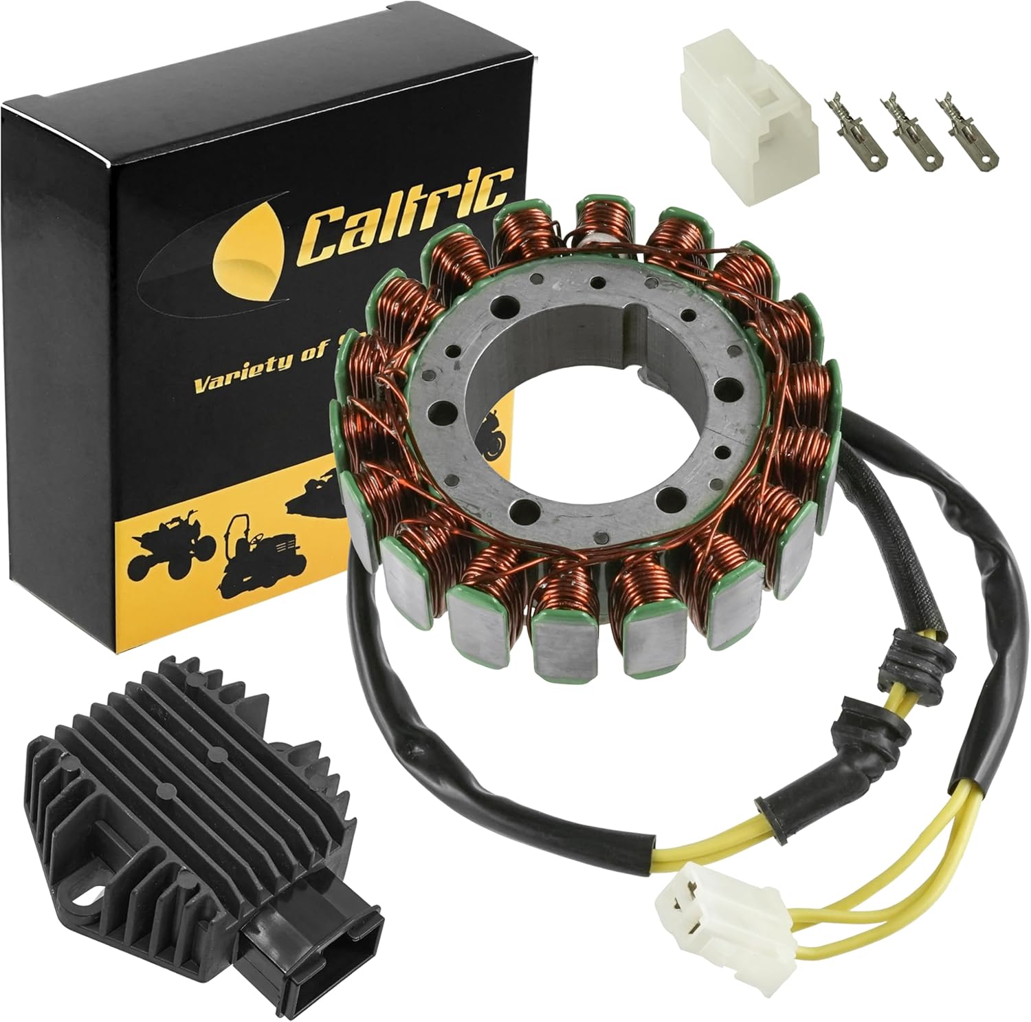 Caltric Stator & Regulator Rectifier Compatible With Honda Vtr1000F Vtr1000 F Super Hawk 1998-2005 New