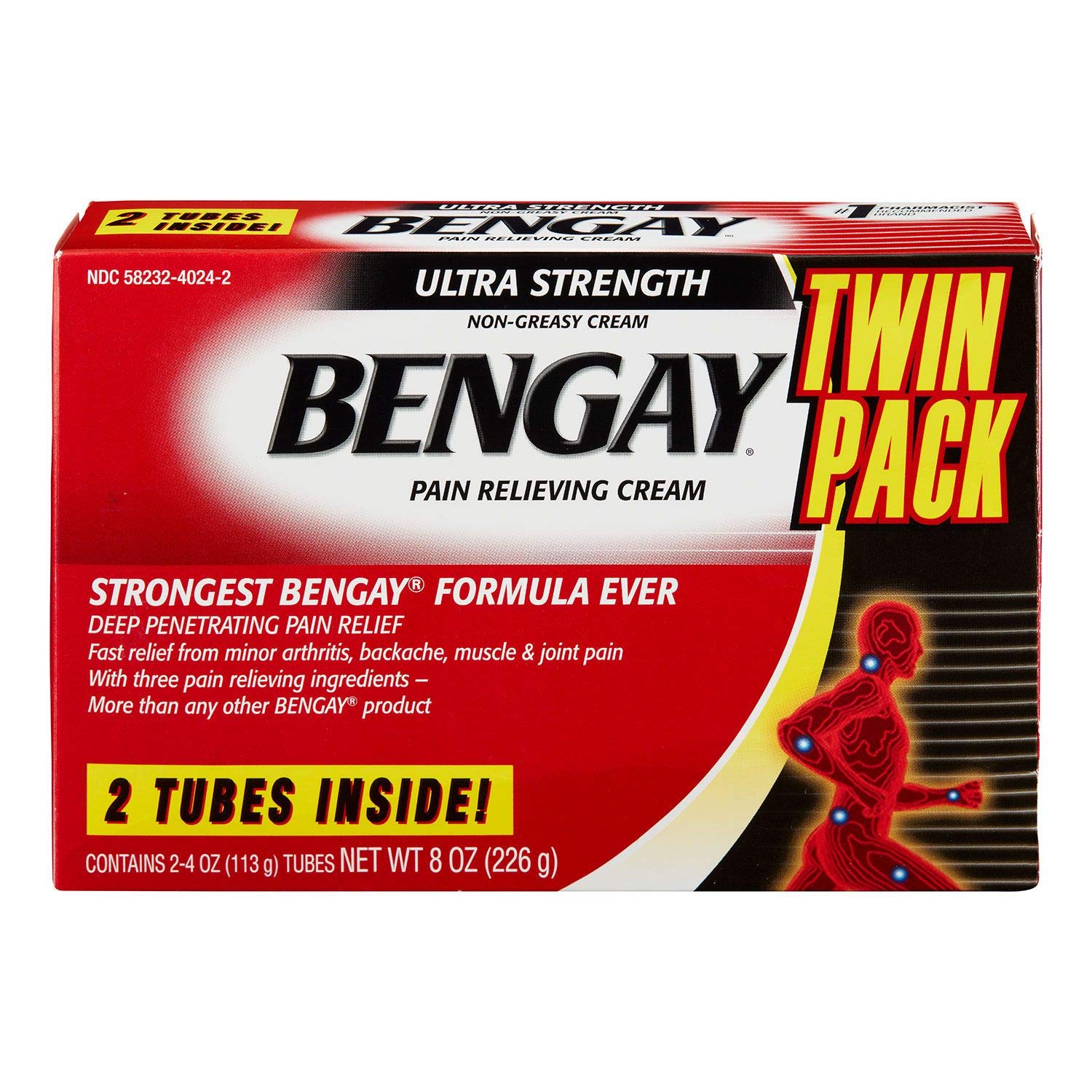 BengayUltra Strength Pain-Relieving Cream - 4 oz, 2 pk.