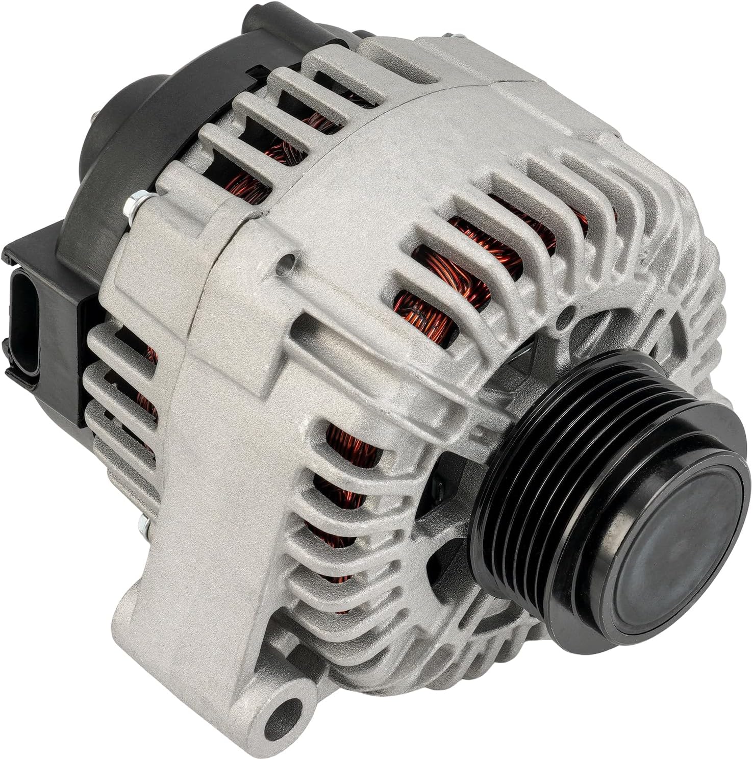 PHILTOP Alternator 13969N Fit for 1997-2002 Corvette(Manual), 2003 Corvette(Automatic), 2004-2008 Corvette, 2009-2013 Corvette Naturally Aspirated 12V 145Amp CWSC6 Groove Pulley 13969N,A9373