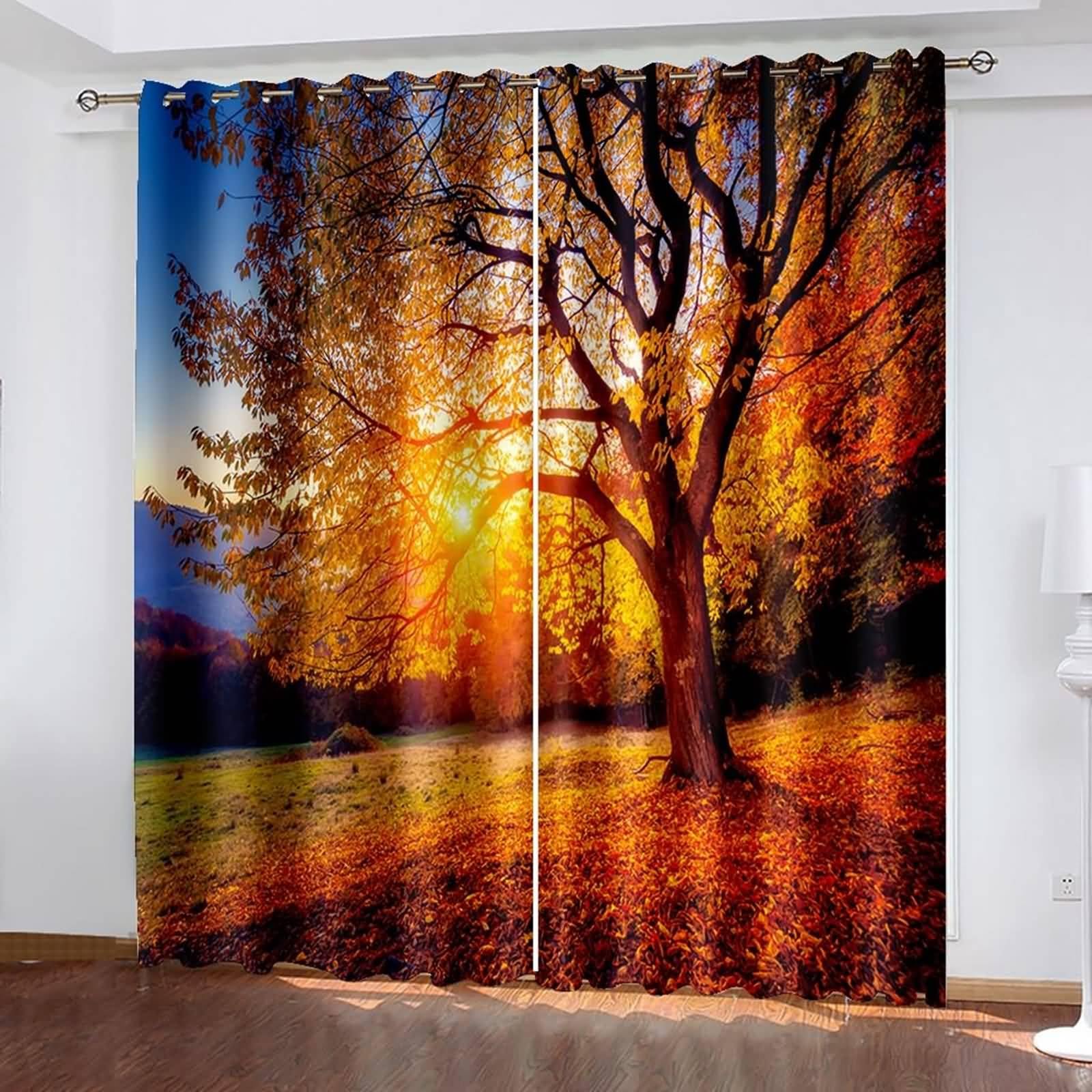 Rideaux thermiques automne 86x183cm : isolation et confort pour votre salon