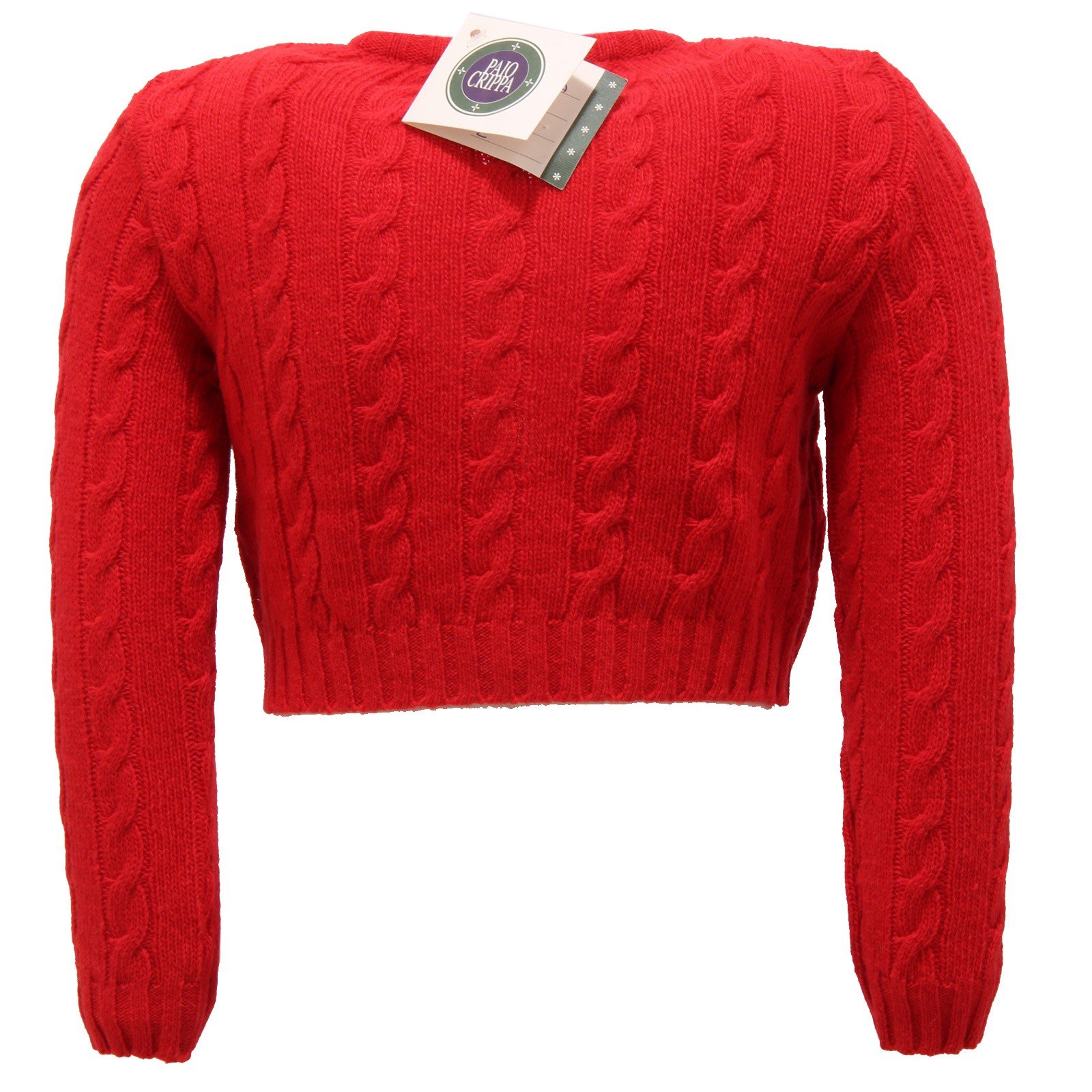 9440U cardigan bimba rosso lana merino wool sweater kid