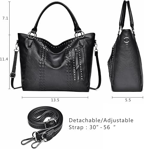 Miniatura 3 de Bolso Hobo para mujer, de piel vegana, bolsos y bolsos de hombro, bolsas grandes para mujer