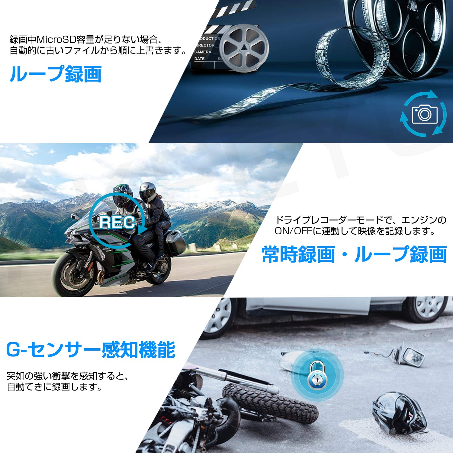 【未使用】バイク専用設計 ドライブレコーダー AKEEYO AKY-998G 楽天市場】バイク用 ドライブレコーダー ドラレコ 防水 後ろ