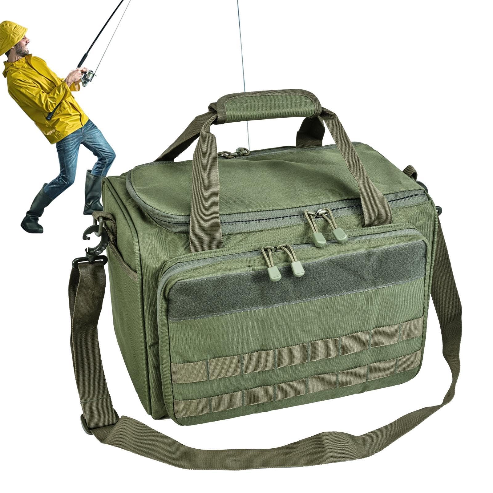 Bolsa de aparejos de pesca impermeable, bolsa portátil de