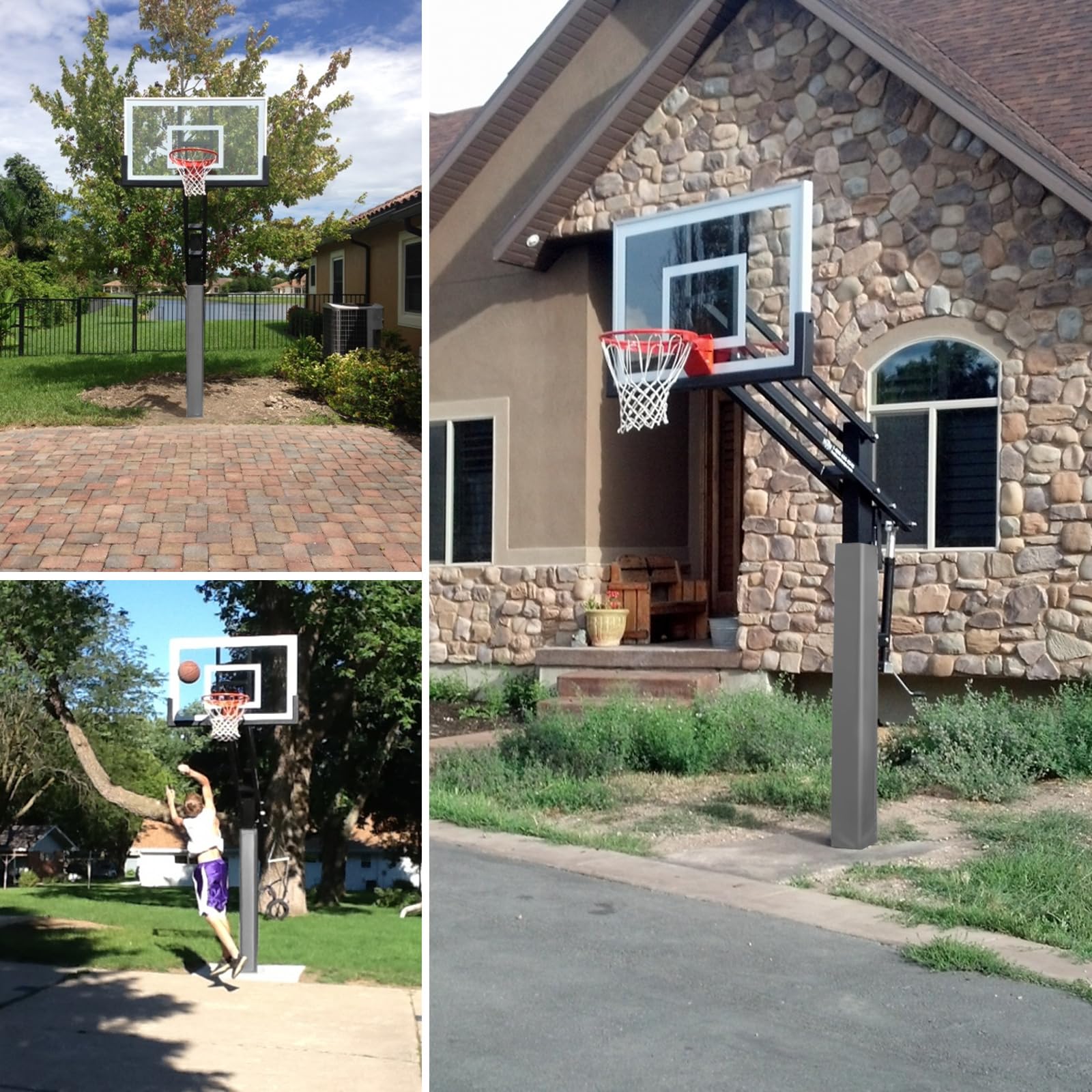 Basketball Pole Pad 72" Tall and 2" Thick Fits 6x6 Inch Pole All-Weather Durable UV-Resistant Waterproof Square Basketball Pole Padding for Player Protection and Safety