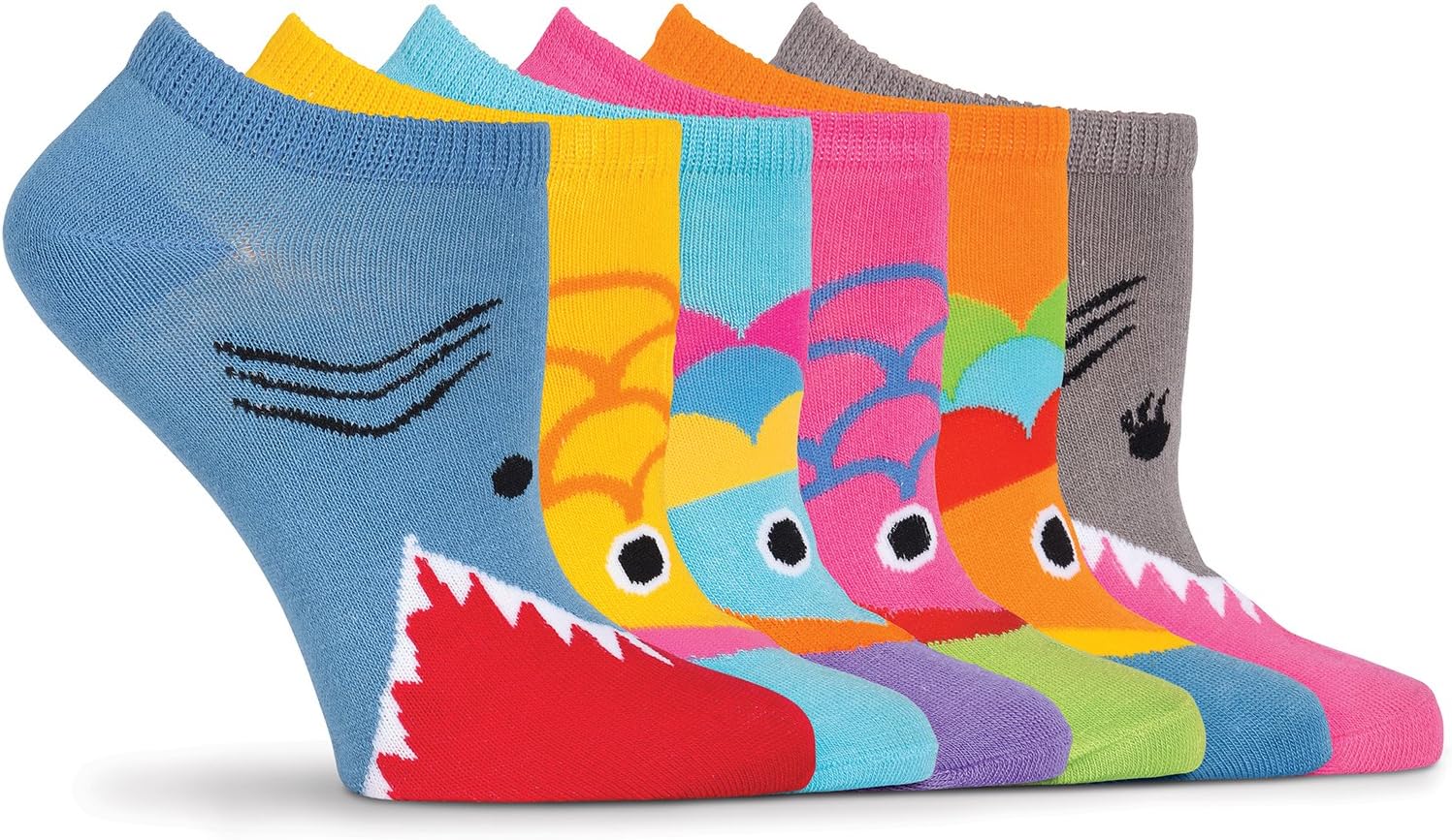 K. Bell women's Fun Food & Drink Low Cut Socks - 6 Pairs - Cool & Cute Novelty Gifts