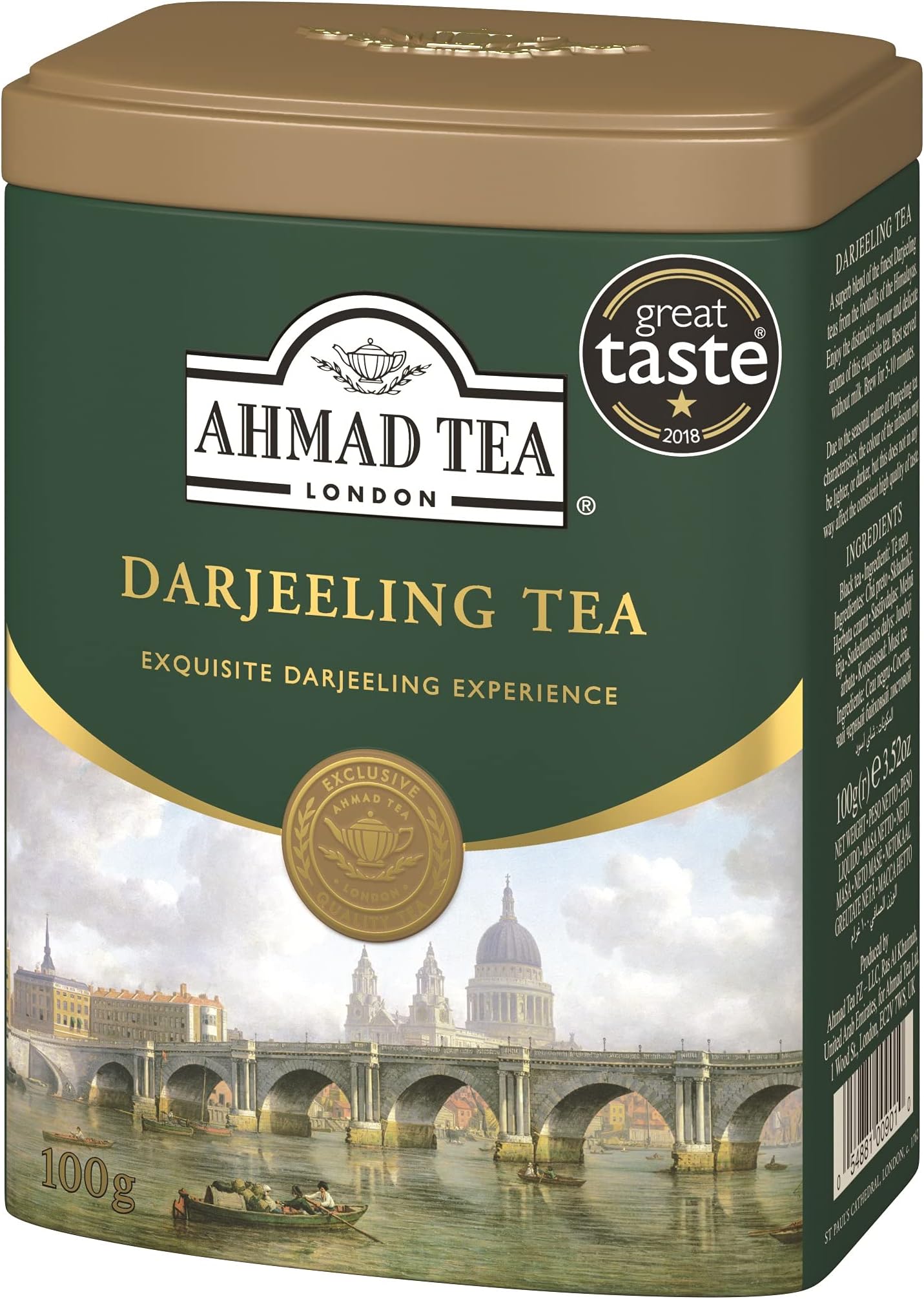 AHMAD TEA Darjeelin Tea Leaf 3.5 oz (100 g) Can Famous Brand Black Tea Leaf Large Capacity Commercial Use