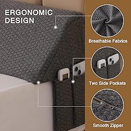 Bedluxe King Wedge Pillow Headboard (76x10x6), Bed Wedge Pillow for Headboard, Foam Headboard Pillow, Bed Gap Filler King - Fill The Gap (0-7), Mattress Gap Filler (Air-Layer Black, 76x10x6)