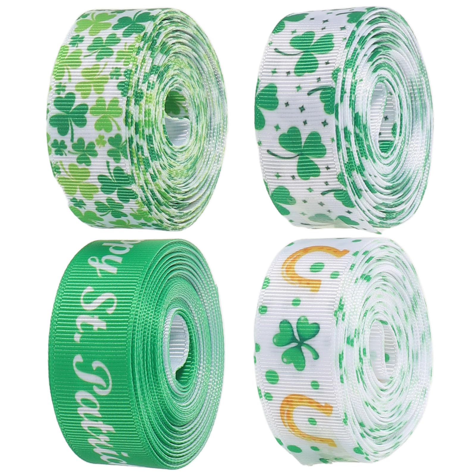 Cintas de alambre de San Patricio HAPINARY con trébol verde para manualidades