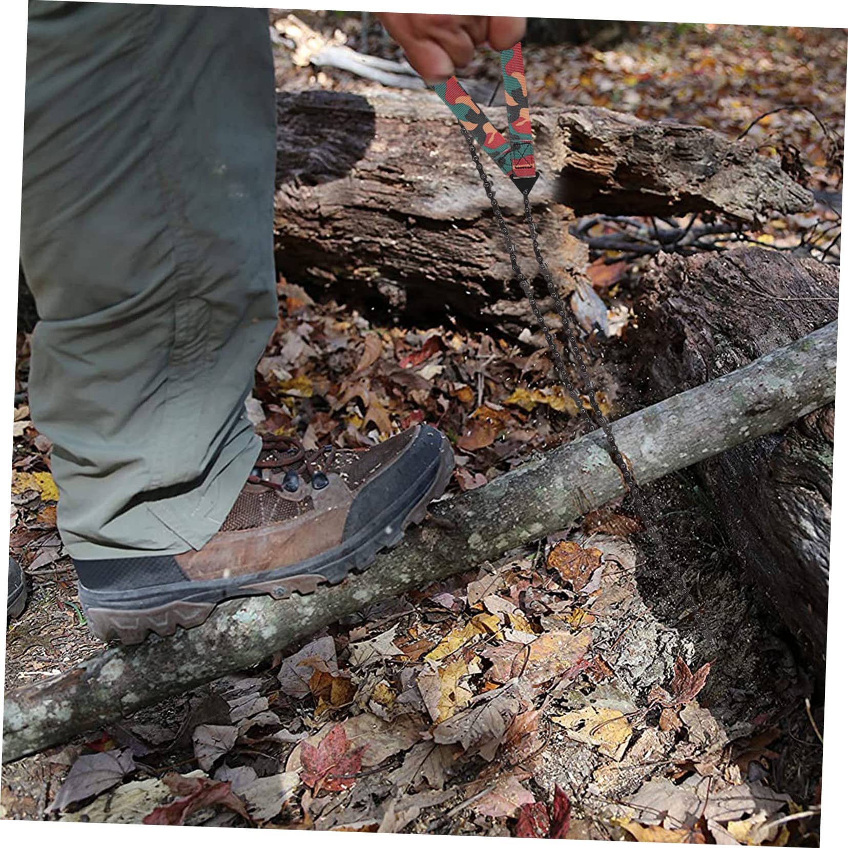 Garneck Hand Tug-of-war Survival Saw Wire Camping Gear Small Hand Chainsaw for Garden Trimming