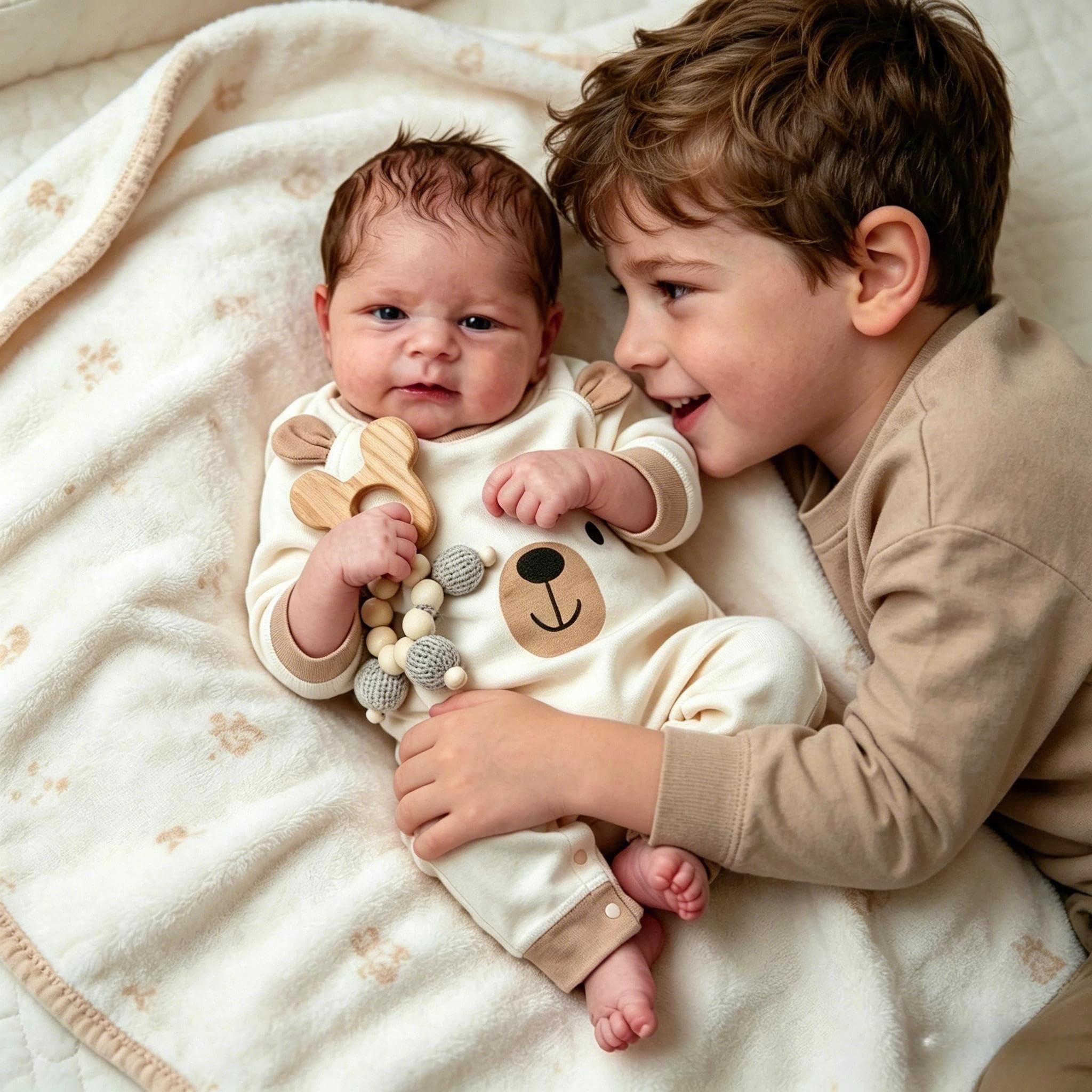 Zero pam Reborn Baby Vinyl Lebensecht Junge-45CM Vinyl Puppen Baby Junge,lebensechte Babypuppen, Vinyl Puppe In Bezauberndem Outfit Und Mit Accessoires, Puppe Für Jungen Ab 3 Jahren
