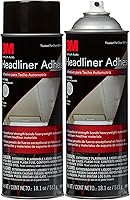 3M Headliner & Fabric Adhesive Spray, 18.1 oz Aerosol Cans (Pack of 2) - Strong Bond for Auto Upholstery & Restoration