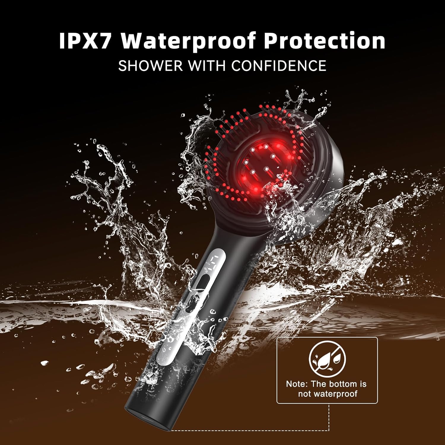 3 in 1 Scalp Massager for Hair Care, Head Massager Oil Applicator, IPX7 Waterproof Scalp Brush for Massage, Home Use