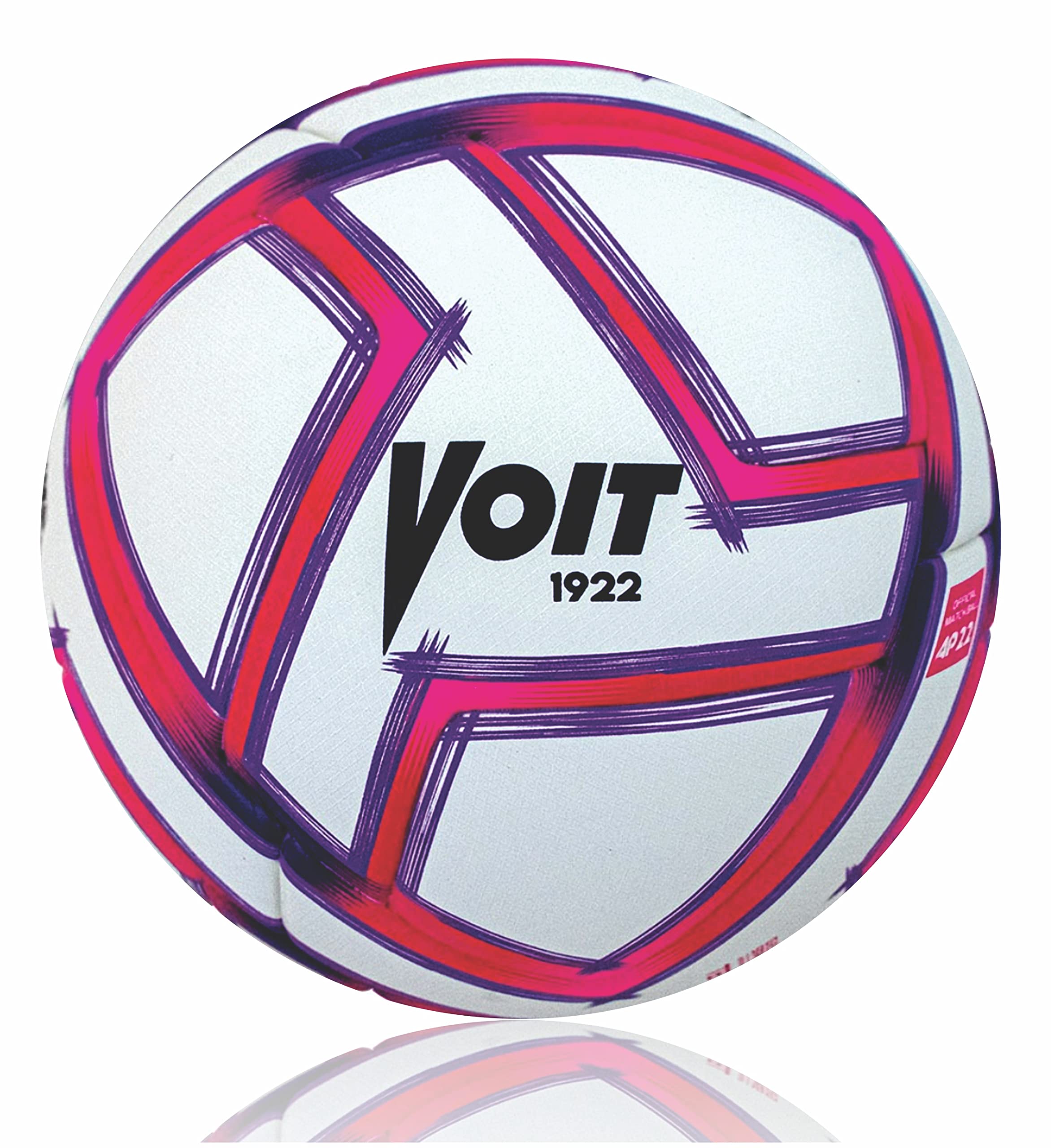 Voit Fußball, Größe 5, FIFA-Qualität, hitzeversiegelter rosa Ball für Liga MX-Fußbälle, 20-Panel-Butylblasen-Design, spielen Sie bei jedem Spiel mutig mit Zweck mit dem ikonischen rosa Fußball