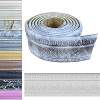 Vista 7 de Yutianli Moldura de Corona Despegar y Pegar Borde de Papel Tapiz Base de Pared Flexible Moldura Trim Autoadhesiva Zócalo de Vinilo Marrón Moldura