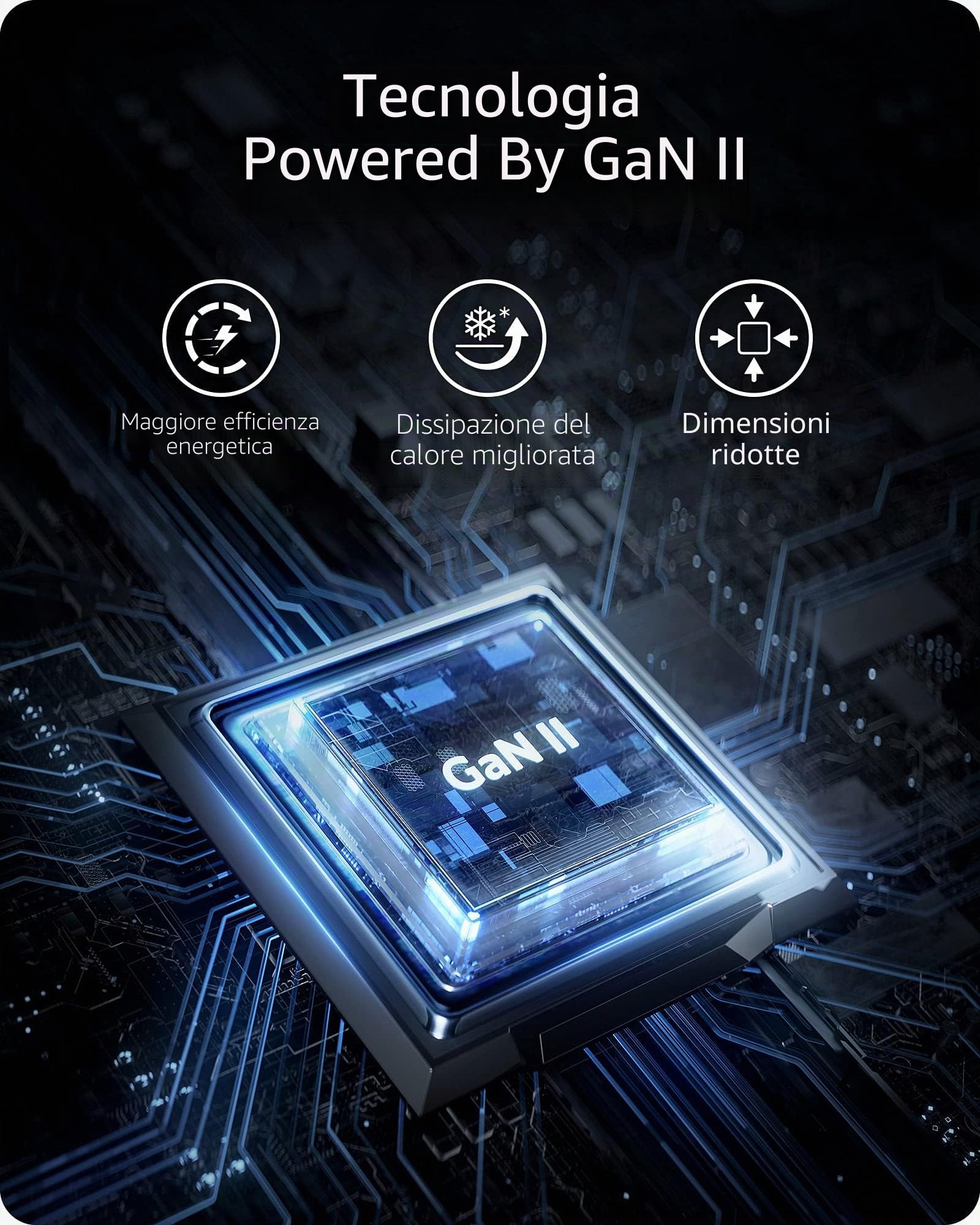 Anker Nano II Caricatore USB C GaN II 65 W PPS Compatto per MacBook Pro/Air, Dell XPS 13, Samsung S25 Ultra, iPhone 17 Pro Max, iPad Pro, Pixel