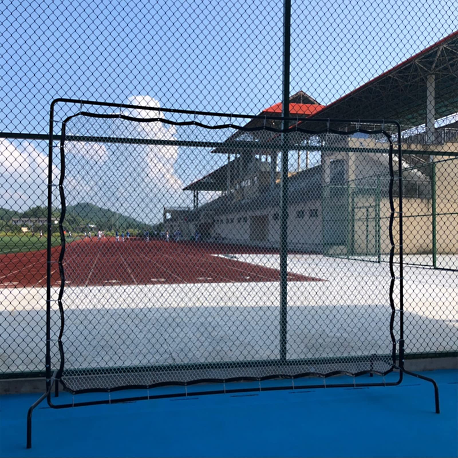 Rete Da Rimbalzo Da Tennis, Dimensioni: 288×100×235 Cm | Supporto For Il Piede Largo 1 M, Stabilità Antiribaltamento, Esterno In Rete Ad Alta Elasticità