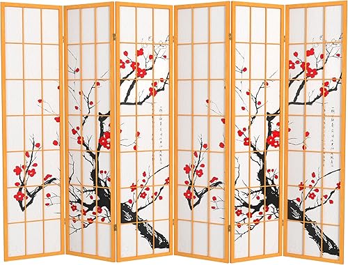 Miniatura 50 de Red Lantern SS-BLOSSOM-Black-4P - Divisor de habitación, 4 paneles, color negro Negro -,Natural,Rosewood,Miel,https://www.amazon.com/dp/undefined