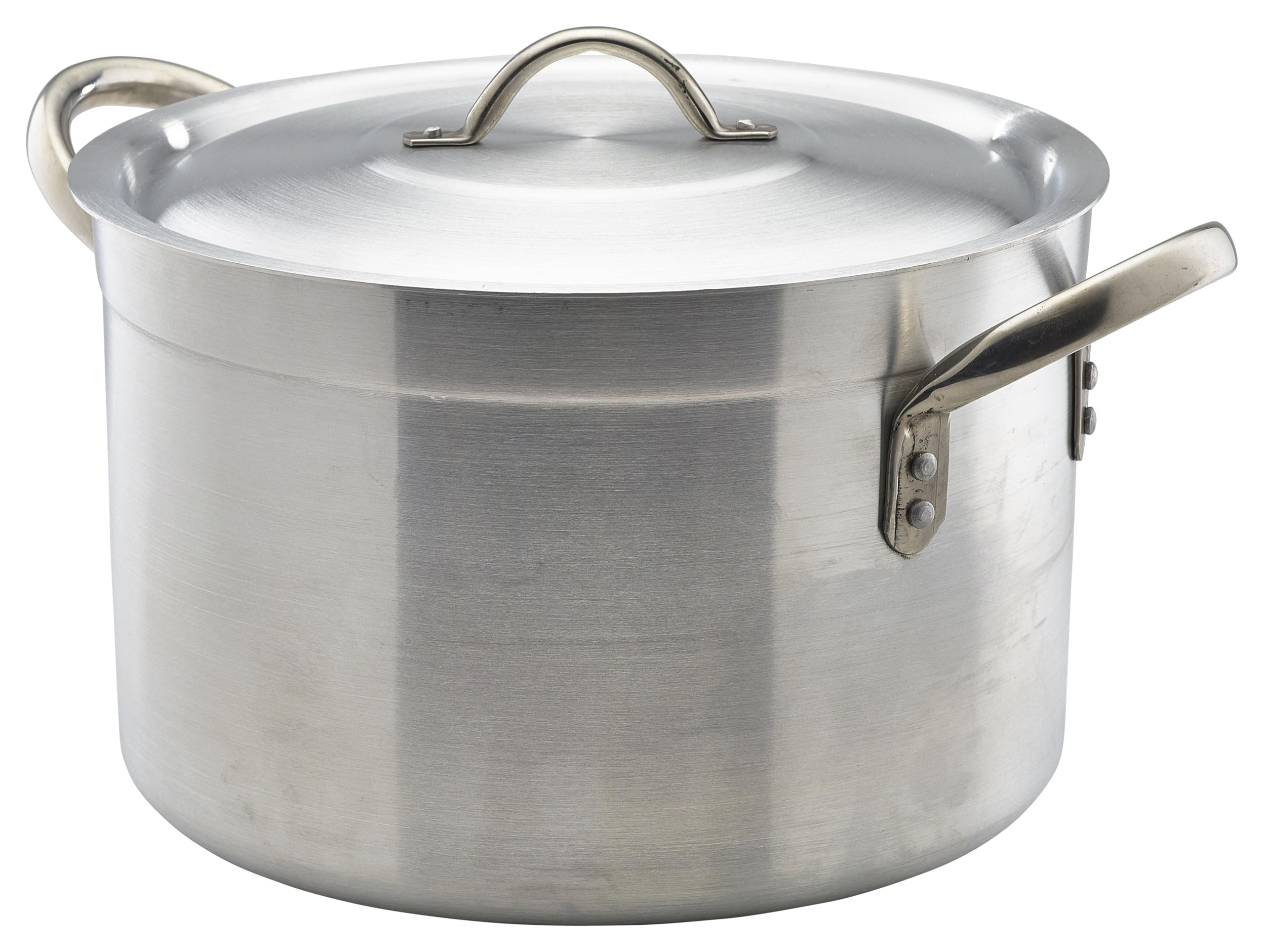 Faitout en aluminium de 49 l avec couvercle idéal pour vos grands repas de famille