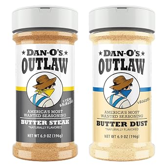 Dan-Os Outlaw Seasoning 2 Bottle Combo- Butter Dust & Butter Steak Seasoning