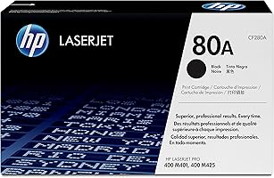HP CF280A 80A Original LaserJet Toner Cartridge, Black, Single Pack