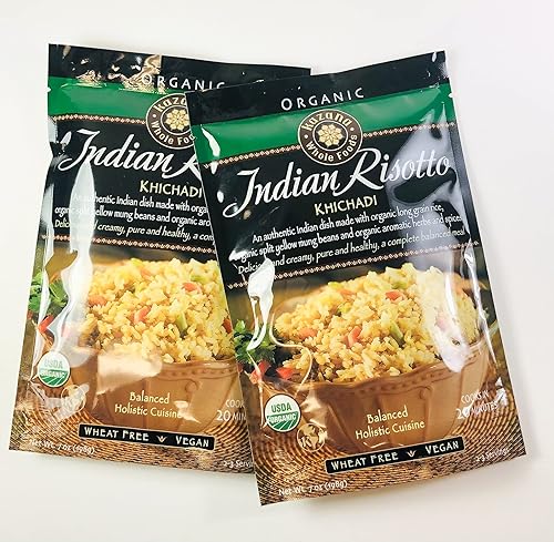 Kazana, Risotto indio, Khichadi, orgánico certificado por USDA, 7 onzas (6.98 oz) (paquete de 2)