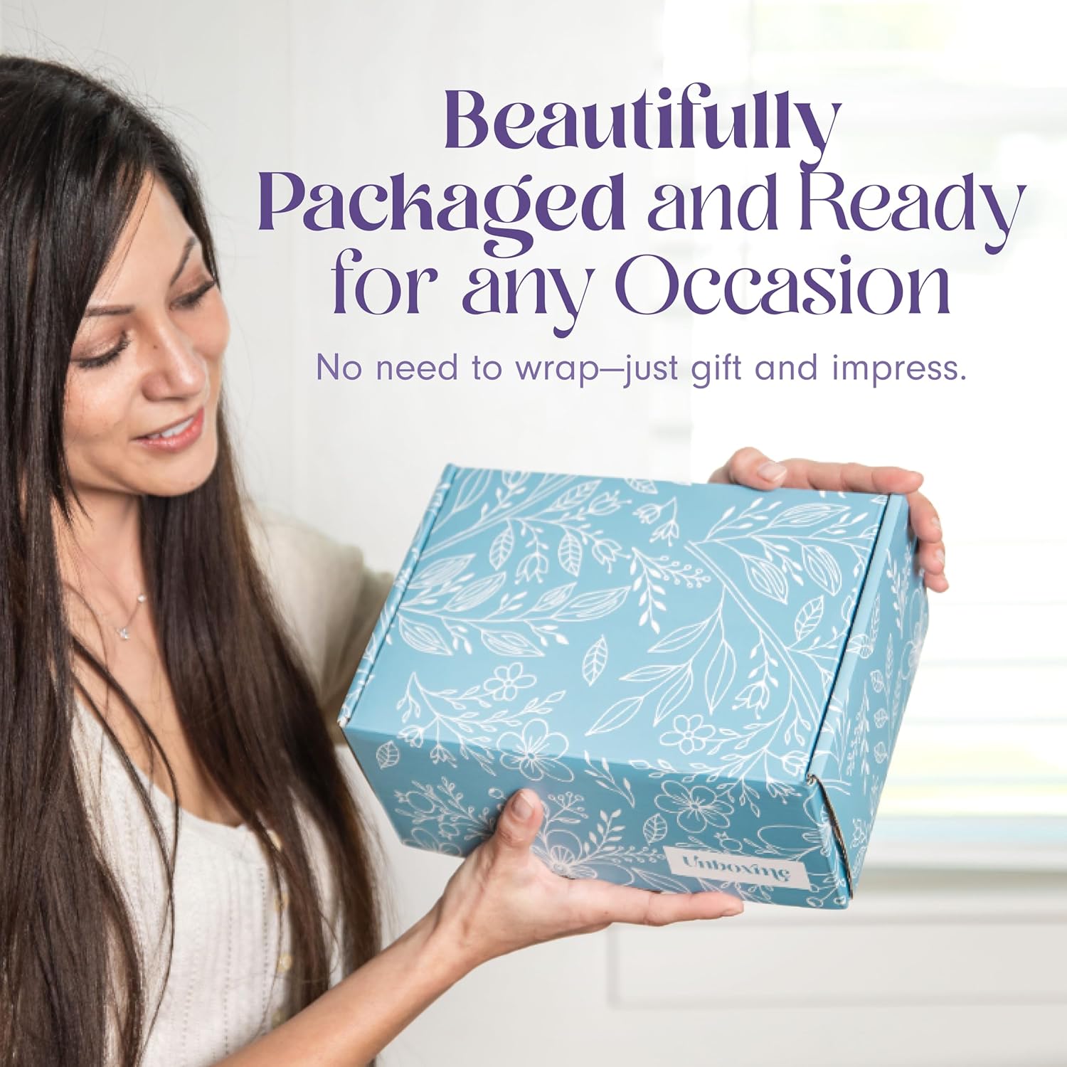 Unboxme Gifts Mini Lavender Spa Gift Set - Relaxation Gift Basket for Women - Self Care Package with Lavender Candle, Bath Bomb, Soap, Greeting Card & More - Image 5